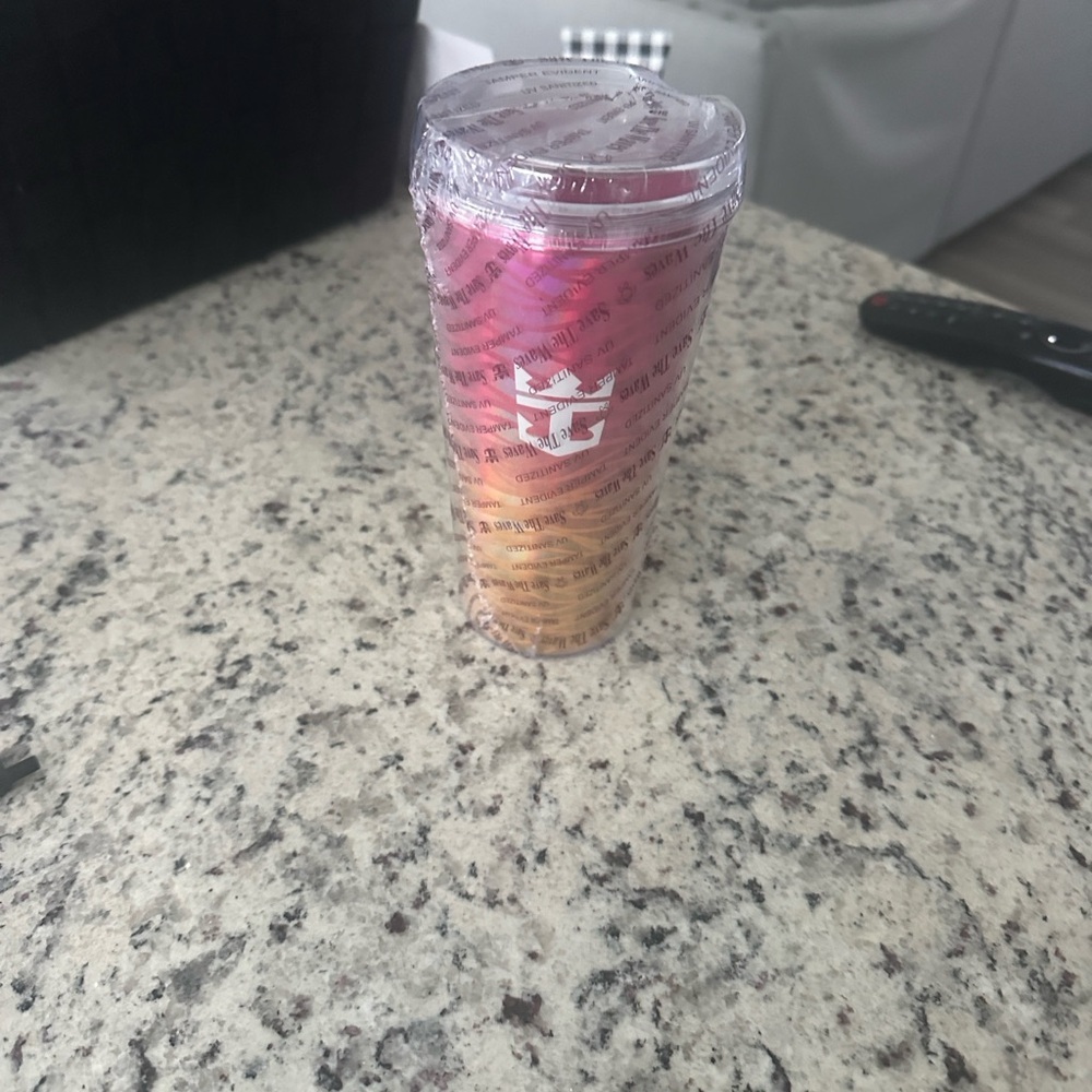 Royal Caribbean Pink and Orange Tumbler with Logo - Picture 3 of 5